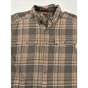 FLANNEL WOLVERINE Heavy Weight MENS  XL Green / Grey FLAP POCKETS